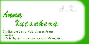 anna kutschera business card